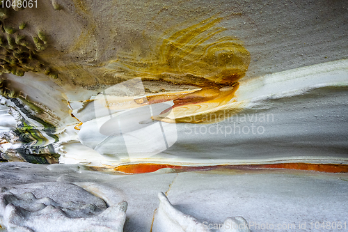 Image of Bondi Beach coastal cliffs detail , Sydney, Australia