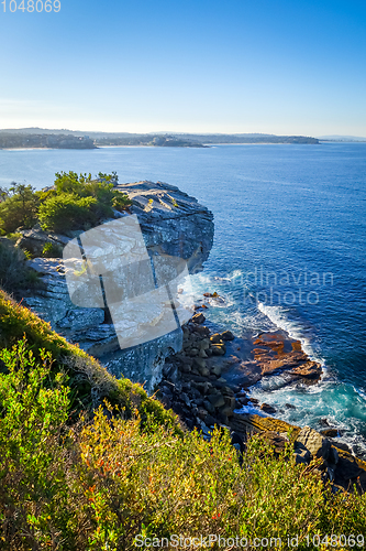 Image of Manly Beach coastal cliffs, Sydney, Australia