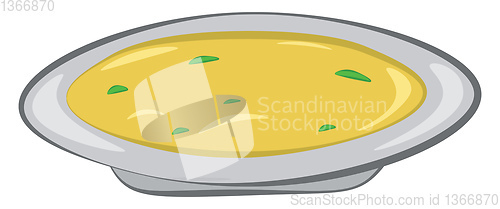 Image of A bowl with delicious and yummy omelet vector or color illustrat