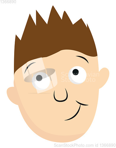 Image of Clipart of a boy wearing rounded glasses looks cute vector or co