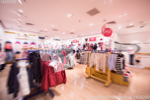 Image of blurred image of cloth store