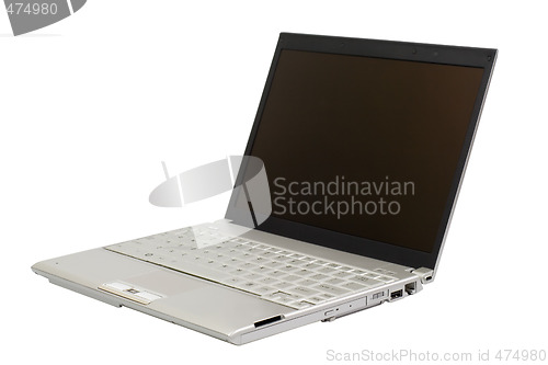 Image of Silver colored laptop