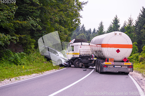 Image of Truck and Car crash accident