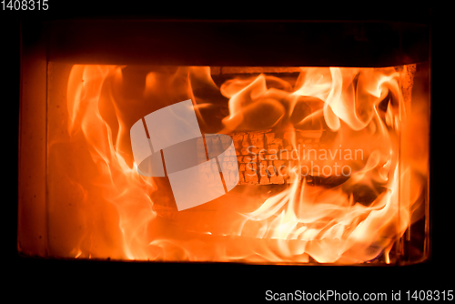 Image of fireplace close up