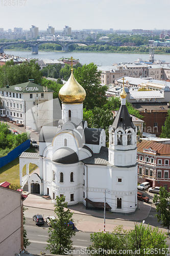 Image of RUSSIA,View of Church of Our Lady of Kazan from Kremlin wall. Nizhny Novgorod