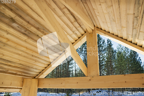 Image of Internal surface of a wooden roof