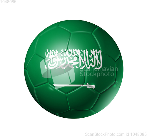 Image of Soccer football ball with Saudi Arabia flag