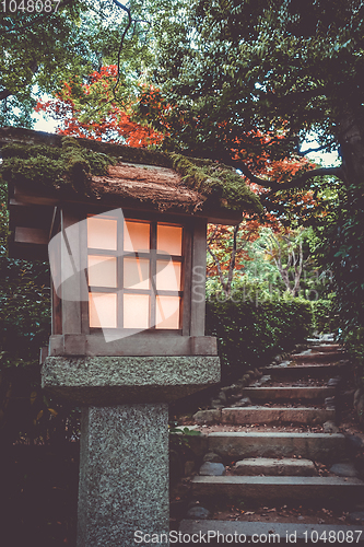 Image of Lamp in Jojakko-ji temple, Kyoto, Japan