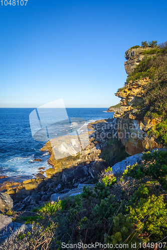 Image of Manly Beach coastal cliffs, Sydney, Australia