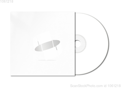Image of White CD - DVD mockup template isolated