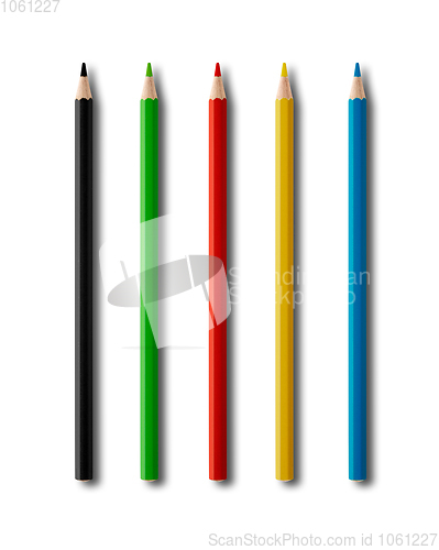 Image of Coulouring pencils isolated on white
