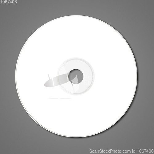 Image of White CD - DVD mockup template isolated on Dark Grey