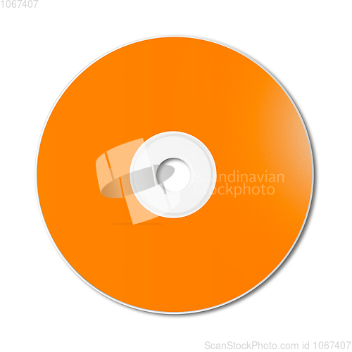 Image of Orange CD - DVD mockup template isolated on white