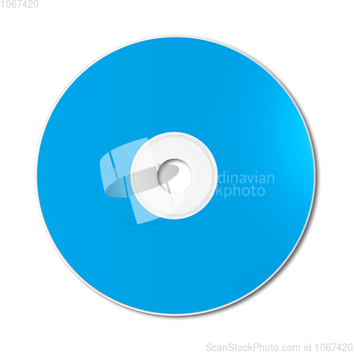 Image of Blue CD - DVD mockup template isolated on white