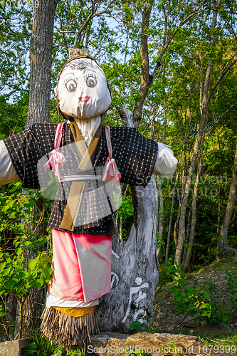 Image of Japanese scarecrow in Nara Park, Japan