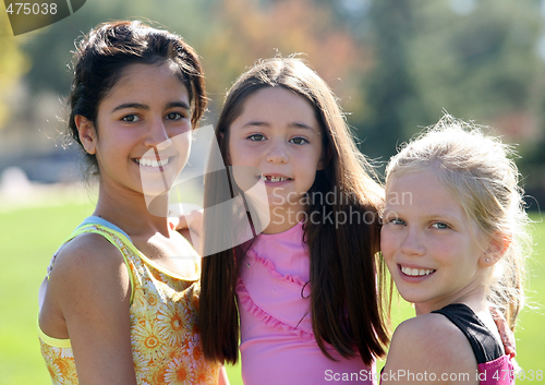Image of Three smiling girls