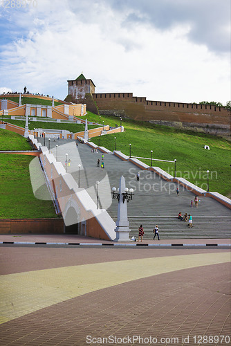 Image of The Chkalov staircase. Nizhny Novgorod. Russia