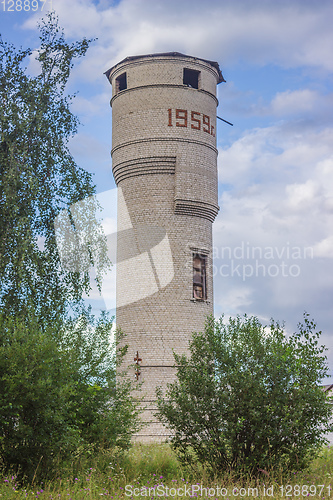 Image of Water-pressurer towe with designation of year of construction