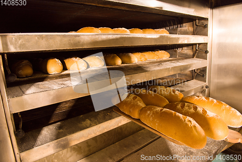 Image of Baked bread in the bakery
