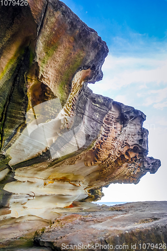 Image of Bondi Beach coastal cliffs, Sydney, Australia