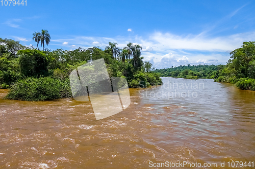 Image of Parana river at iguazu falls