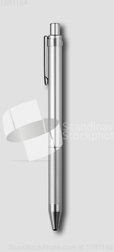 Image of Metal pen isolated on grey background