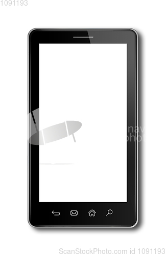 Image of smartphone, digital tablet pc template isolated on white