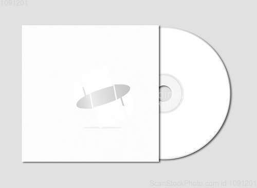 Image of White CD - DVD mockup template isolated on Grey