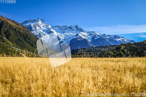 Image of Mount Cook valley landscape, New Zealand