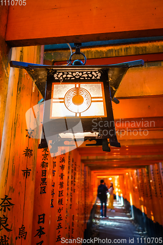 Image of Lantern in Fushimi Inari Taisha shrine, Kyoto, Japan