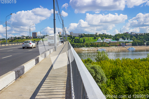 Image of Kanavinsky Bridge, footpath. Nizhny Novgorod