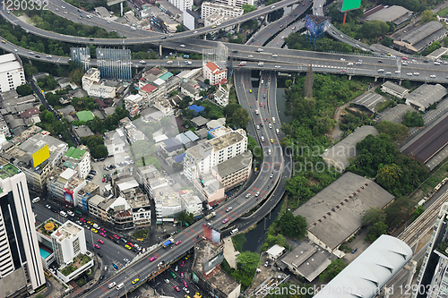 Image of View on highway overpass in Bangkok