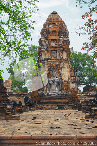 Image of Buddha statue of Wat Mahathat. Thailand