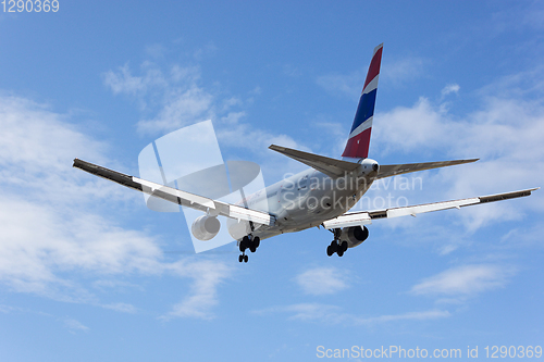 Image of Boeing 767 landing in Phuket International Airport. Thailand