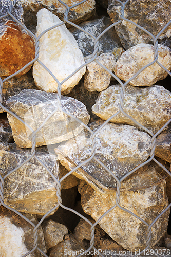 Image of Background of large stones and grid
