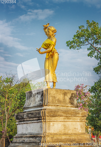 Image of A sculpture of dancing girl. Thailand