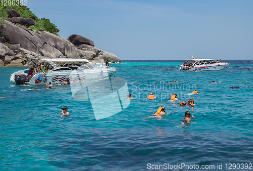 Image of Travelers are swimming and snorkeling in Andaman sea