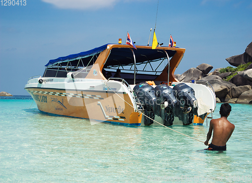 Image of Powerful boat for transportation tourist