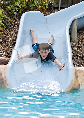 Image of coming down the slide