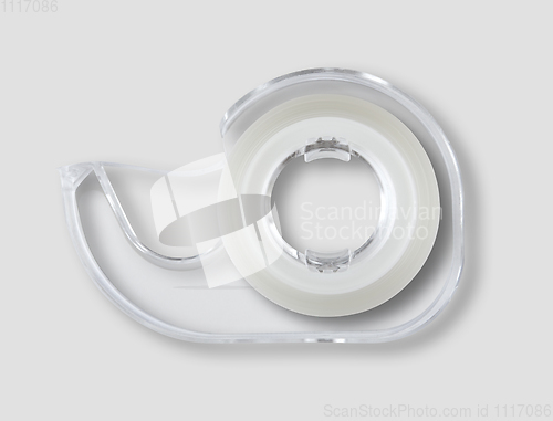 Image of Scotch tape dispenser isolated on grey background