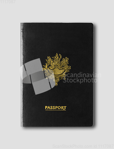 Image of Passport isolated on grey background
