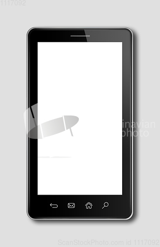 Image of smartphone, digital tablet pc template isolated on dark grey