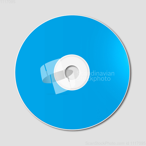 Image of Blue CD - DVD mockup template isolated on Grey