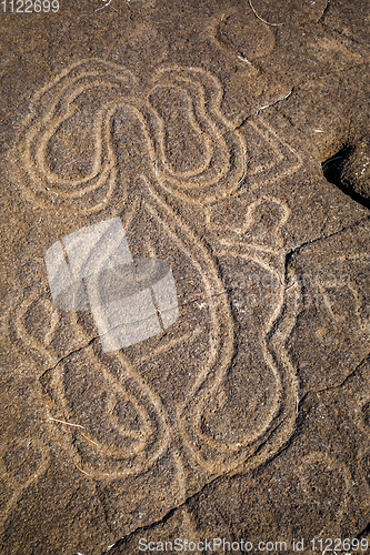 Image of Petroglyphs on rocks, easter island