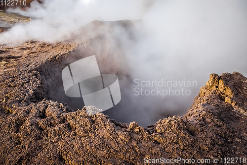 Image of Sol de manana hot mud in sud Lipez reserva, Bolivia