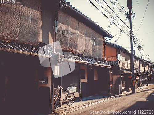Image of Traditional japanese houses, Gion district, Kyoto, Japan