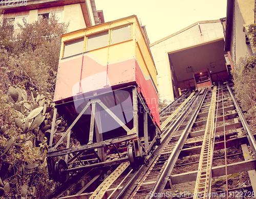 Image of Vintage lift in Valparaiso, Chile