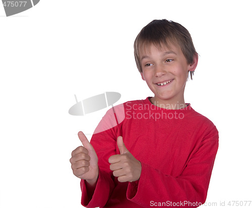 Image of boy thumbs up