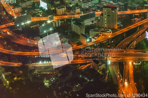 Image of Bangkok city at night, Thailand