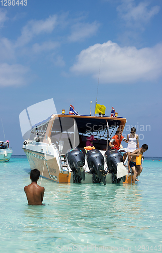 Image of Boats are used to transport tourist, Thailand